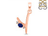 Lapis & White Topaz Alphabet Y Pendant LLP-RDA-25.