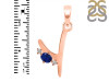 Lapis & White Topaz Alphabet Y Pendant LLP-RDA-25.