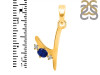 Lapis & White Topaz Alphabet Y Pendant LLP-RDA-25.