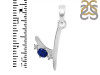 Lapis & White Topaz Alphabet Y Pendant LLP-RDA-25.