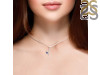 Lapis & White Topaz Alphabet Y Pendant LLP-RDA-25.