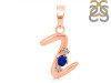Lapis & White Topaz Alphabet Z Pendant LLP-RDA-26.