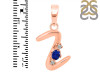 Lapis & White Topaz Alphabet Z Pendant LLP-RDA-26.