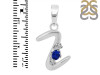 Lapis & White Topaz Alphabet Z Pendant LLP-RDA-26.