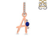 Lapis & White Topaz Alphabet A Pendant LLP-RDA-27.