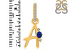 Lapis & White Topaz Alphabet A Pendant LLP-RDA-27.