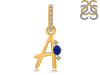 Lapis & White Topaz Alphabet A Pendant LLP-RDA-27.