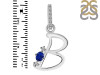 Lapis & White Topaz Alphabet B Pendant LLP-RDA-28.