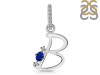 Lapis & White Topaz Alphabet B Pendant LLP-RDA-28.