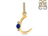 Lapis & White Topaz Alphabet C Pendant LLP-RDA-29.