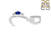 Lapis & White Topaz Alphabet C Pendant LLP-RDA-29.