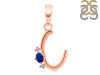 Lapis & White Topaz Alphabet C Pendant LLP-RDA-3.