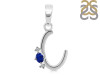 Lapis & White Topaz Alphabet C Pendant LLP-RDA-3.