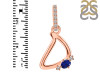 Lapis & White Topaz Alphabet D Pendant LLP-RDA-30.