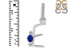 Lapis & White Topaz Alphabet E Pendant LLP-RDA-31.