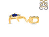 Lapis & White Topaz Alphabet E Pendant LLP-RDA-31.