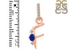 Lapis & White Topaz Alphabet F Pendant LLP-RDA-32.