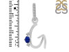 Lapis & White Topaz Alphabet G Pendant LLP-RDA-33.