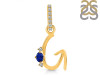 Lapis & White Topaz Alphabet G Pendant LLP-RDA-33.