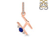 Lapis & White Topaz Alphabet H Pendant LLP-RDA-34.