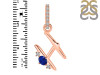 Lapis & White Topaz Alphabet H Pendant LLP-RDA-34.