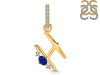 Lapis & White Topaz Alphabet H Pendant LLP-RDA-34.