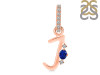 Lapis & White Topaz Alphabet J Pendant LLP-RDA-36.