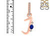 Lapis & White Topaz Alphabet J Pendant LLP-RDA-36.