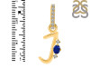 Lapis & White Topaz Alphabet J Pendant LLP-RDA-36.