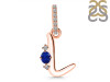 Lapis & White Topaz Alphabet L Pendant LLP-RDA-38.
