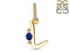 Lapis & White Topaz Alphabet L Pendant LLP-RDA-38.