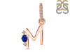 Lapis & White Topaz Alphabet M Pendant LLP-RDA-39.