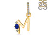 Lapis & White Topaz Alphabet M Pendant LLP-RDA-39.