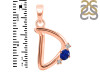Lapis & White Topaz Alphabet D Pendant LLP-RDA-4.