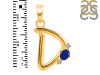 Lapis & White Topaz Alphabet D Pendant LLP-RDA-4.