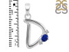 Lapis & White Topaz Alphabet D Pendant LLP-RDA-4.