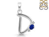 Lapis & White Topaz Alphabet D Pendant LLP-RDA-4.