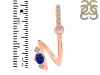 Lapis & White Topaz Alphabet N Pendant LLP-RDA-40.