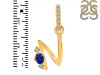 Lapis & White Topaz Alphabet N Pendant LLP-RDA-40.