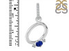 Lapis & White Topaz Alphabet O Pendant LLP-RDA-41.
