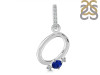 Lapis & White Topaz Alphabet O Pendant LLP-RDA-41.