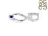 Lapis & White Topaz Alphabet O Pendant LLP-RDA-41.
