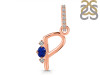 Lapis & White Topaz Alphabet P Pendant LLP-RDA-42.