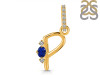 Lapis & White Topaz Alphabet P Pendant LLP-RDA-42.