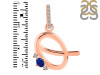 Lapis & White Topaz Alphabet Q Pendant LLP-RDA-43.