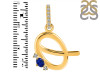 Lapis & White Topaz Alphabet Q Pendant LLP-RDA-43.