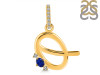 Lapis & White Topaz Alphabet Q Pendant LLP-RDA-43.