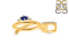 Lapis & White Topaz Alphabet Q Pendant LLP-RDA-43.