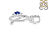 Lapis & White Topaz Alphabet Q Pendant LLP-RDA-43.