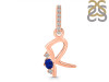 Lapis & White Topaz Alphabet R Pendant LLP-RDA-44.